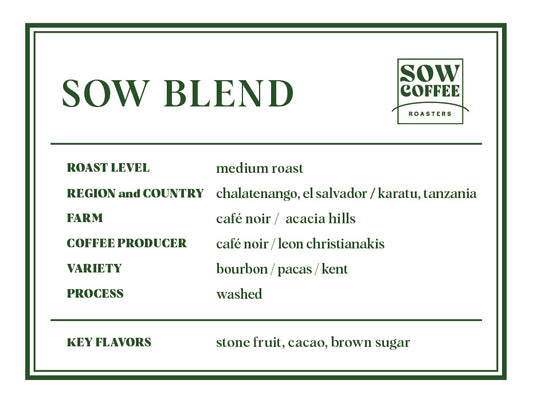 SOW BLEND ソーブレンド 中煎り 150g